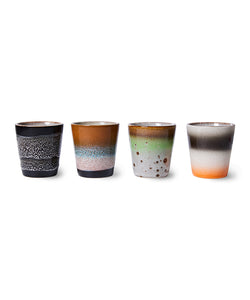 HKliving | 70'S RISTRETTO MUGS - GOOD VIBES ROCK ON