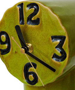 HKliving | RETRO CERAMIC CLOCK - OLIVE