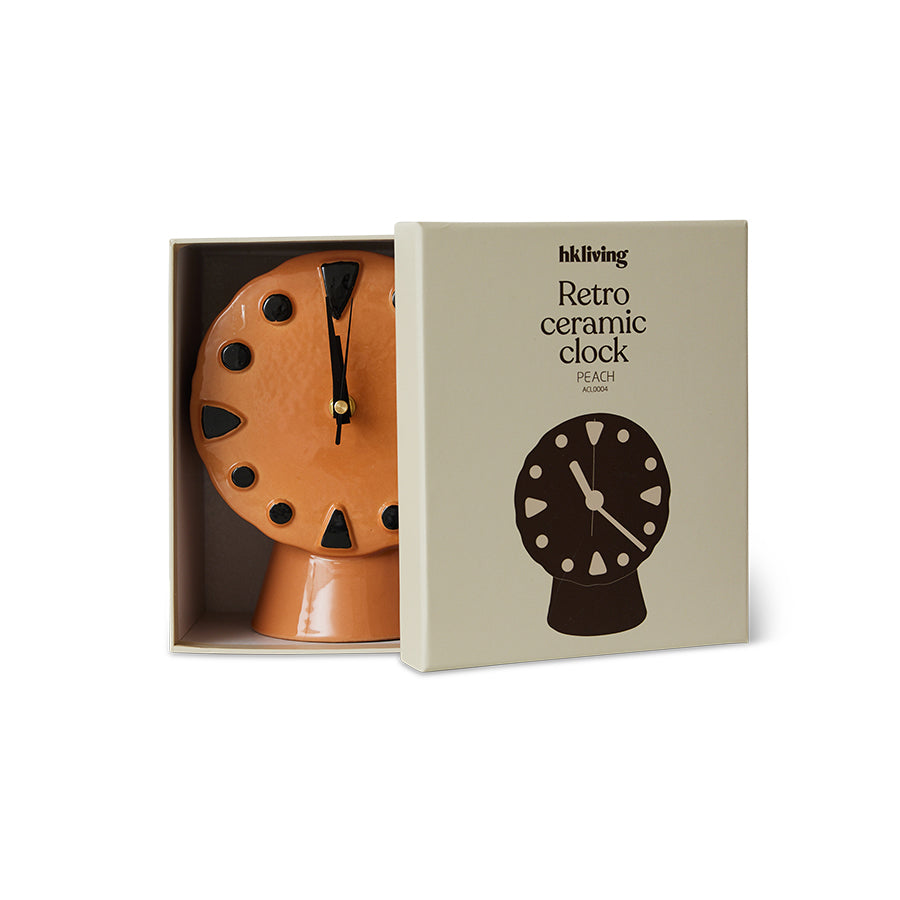 HKliving | RETRO CERAMIC CLOCK - PEACH