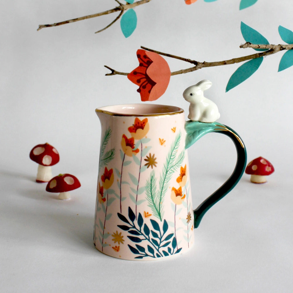 SECRET GARDEN RABBIT JUG - WHITE