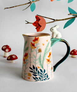 SECRET GARDEN RABBIT JUG - WHITE