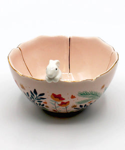 SECRET GARDEN RABBIT BOWL - BEIGE
