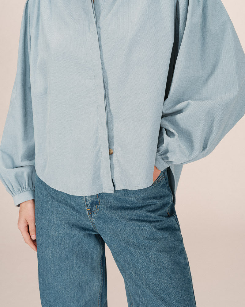 GRACE & MILA | SURI BLOUSE - SAGE BLUE