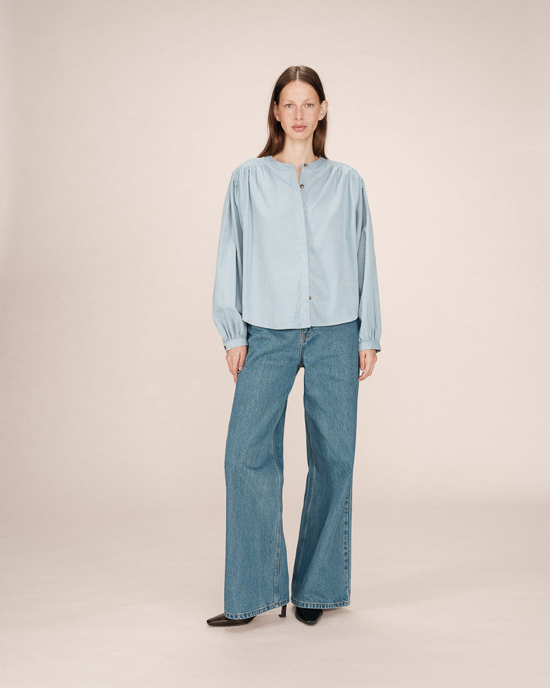 GRACE & MILA | SURI BLOUSE - SAGE BLUE