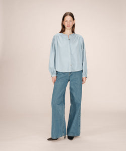 GRACE & MILA | SURI BLOUSE - SAGE BLUE