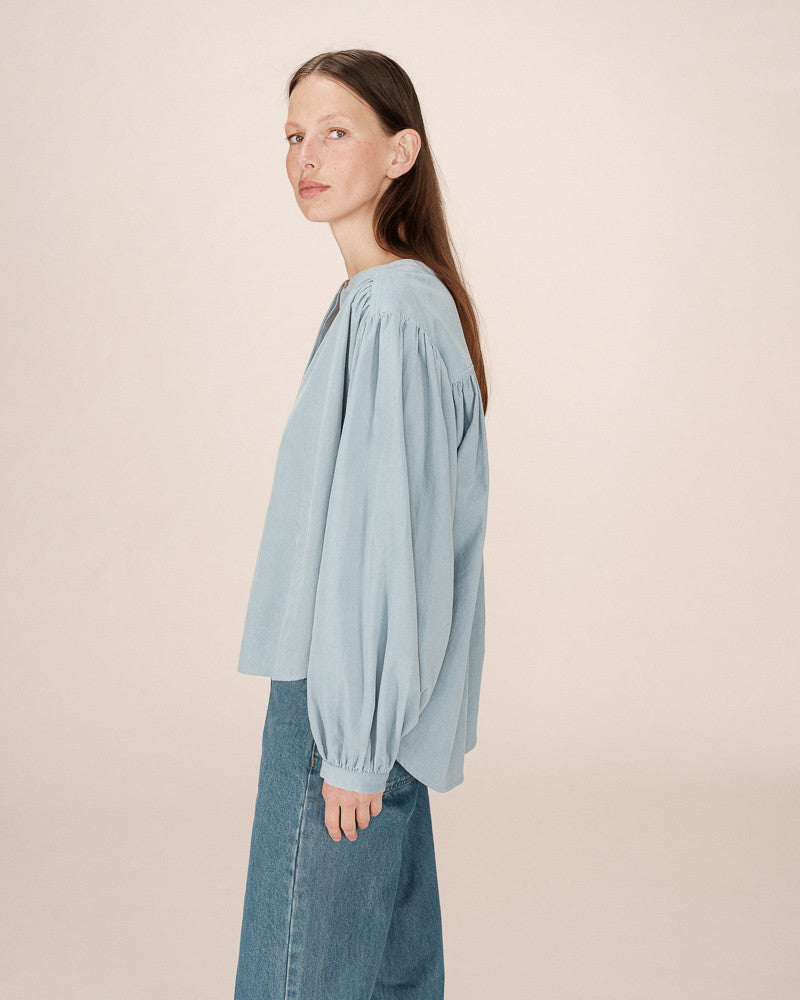 GRACE & MILA | SURI BLOUSE - SAGE BLUE