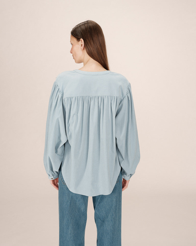 GRACE & MILA | SURI BLOUSE - SAGE BLUE