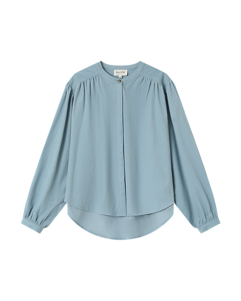 GRACE & MILA | SURI BLOUSE - SAGE BLUE