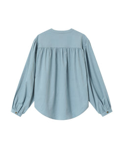 GRACE & MILA | SURI BLOUSE - SAGE BLUE