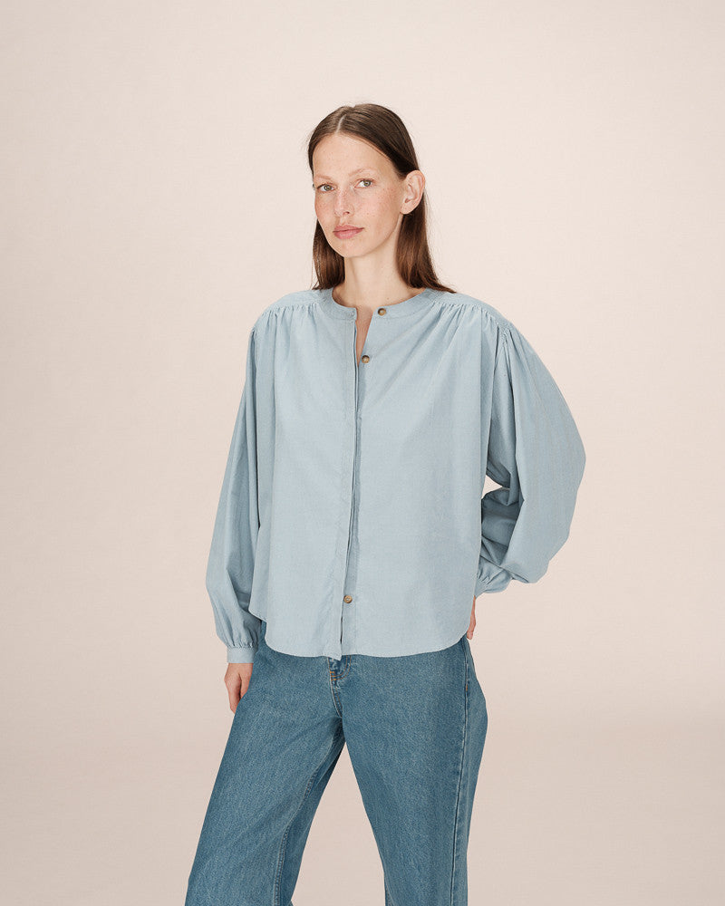 GRACE & MILA | SURI BLOUSE - SAGE BLUE