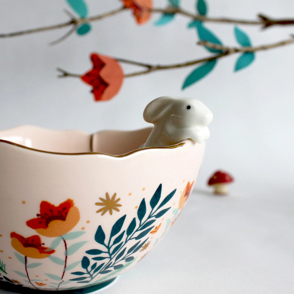 SECRET GARDEN RABBIT BOWL - BEIGE