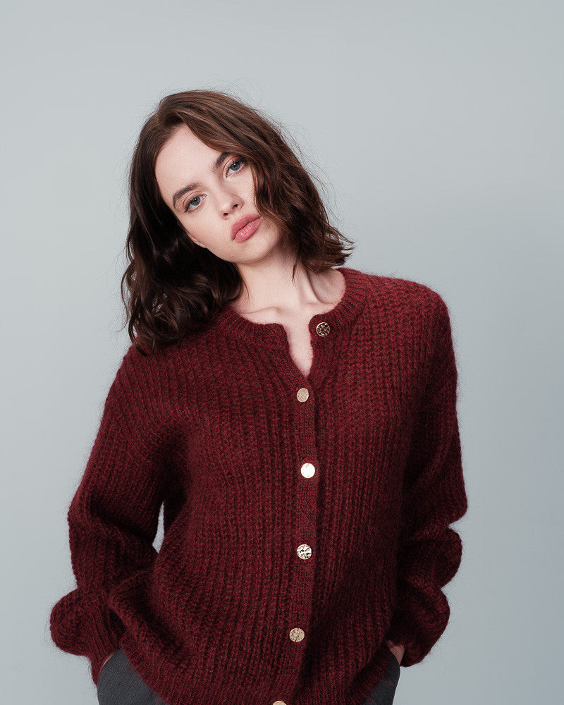 GRACE & MILA | NAIS CARDIGAN - BORDEAUX