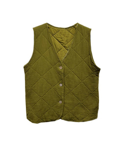 CHARLES QUILTED GILET - MUSTARD