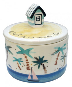 BY THE SEA HUT JAR - YELLOW