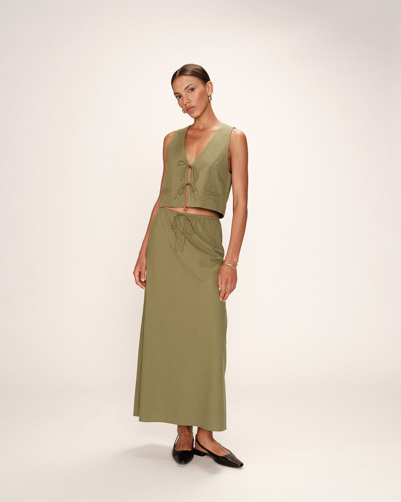 GRACE & MILA | RUBENS GILET - GREEN