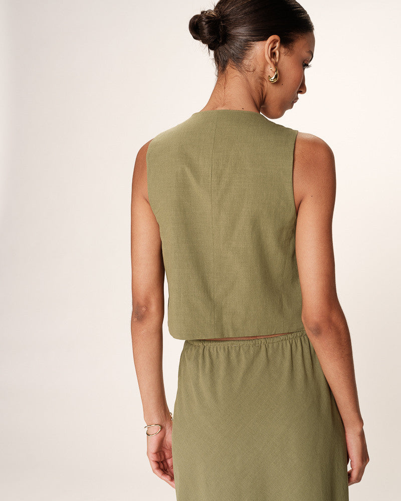 GRACE & MILA | RUBENS GILET - GREEN