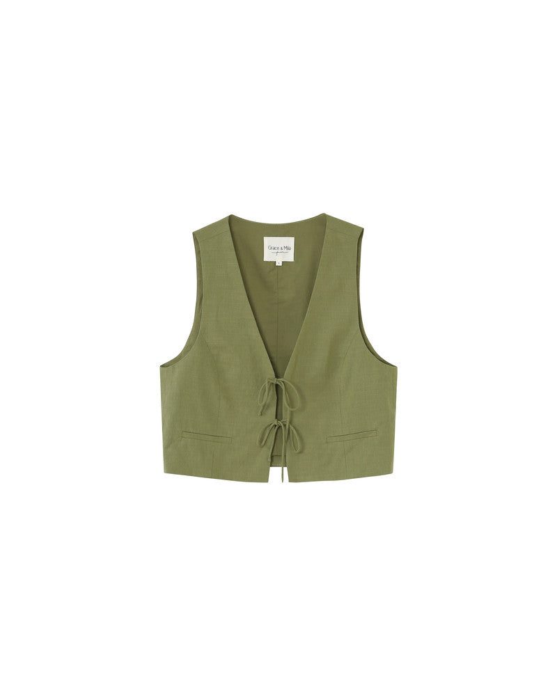 GRACE & MILA | RUBENS GILET - GREEN