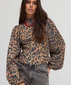 HARPER & YVE | FLOOR LS TOP - LEXIE LEOPARD