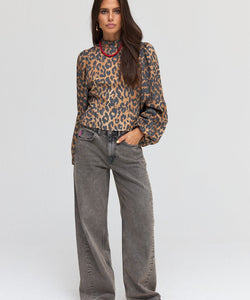 HARPER & YVE | FLOOR LS TOP - LEXIE LEOPARD