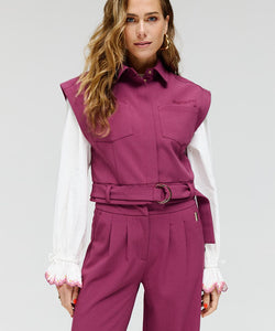 HARPER & YVE |  KATIE GILET - VINTAGE RED ROSE