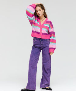 HARPER & YVE |  NOOR CARDIGAN - PINK STRIPE