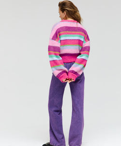 HARPER & YVE |  NOOR CARDIGAN - PINK STRIPE