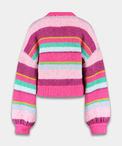 HARPER & YVE |  NOOR CARDIGAN - PINK STRIPE