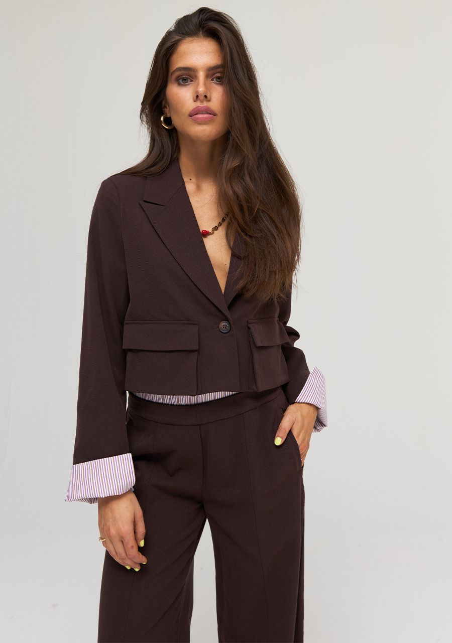 HARPER & YVE |  IVY BLAZER - CHOCOLATE