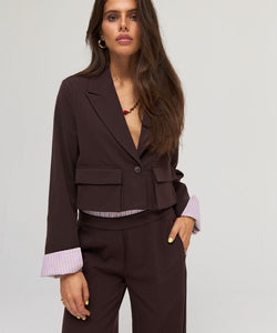 HARPER & YVE |  IVY BLAZER - CHOCOLATE