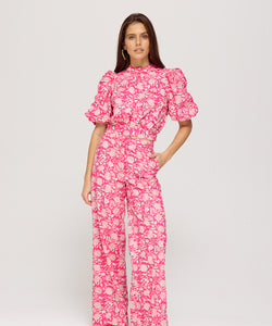 HARPER & YVE | MACEY SS TOP - FLIRTY FLOWER PINK