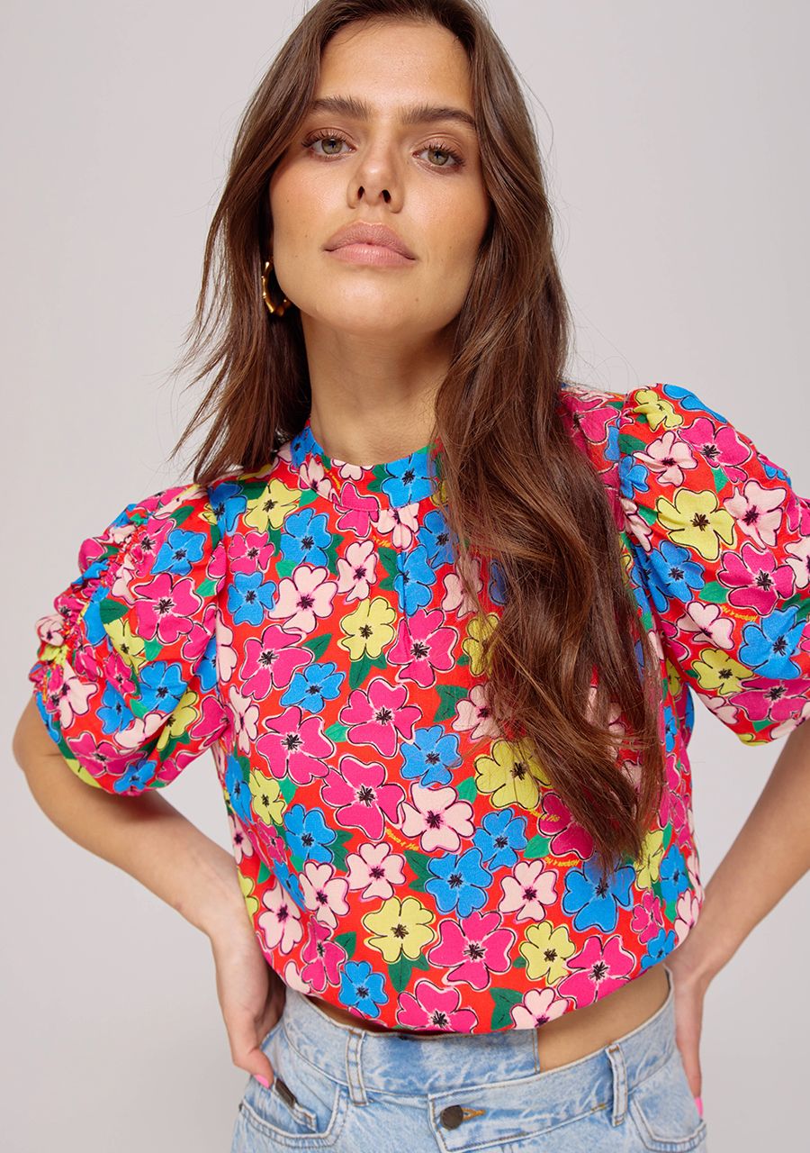 HARPER & YVE | MACEY SS TOP - FLORAL MIX