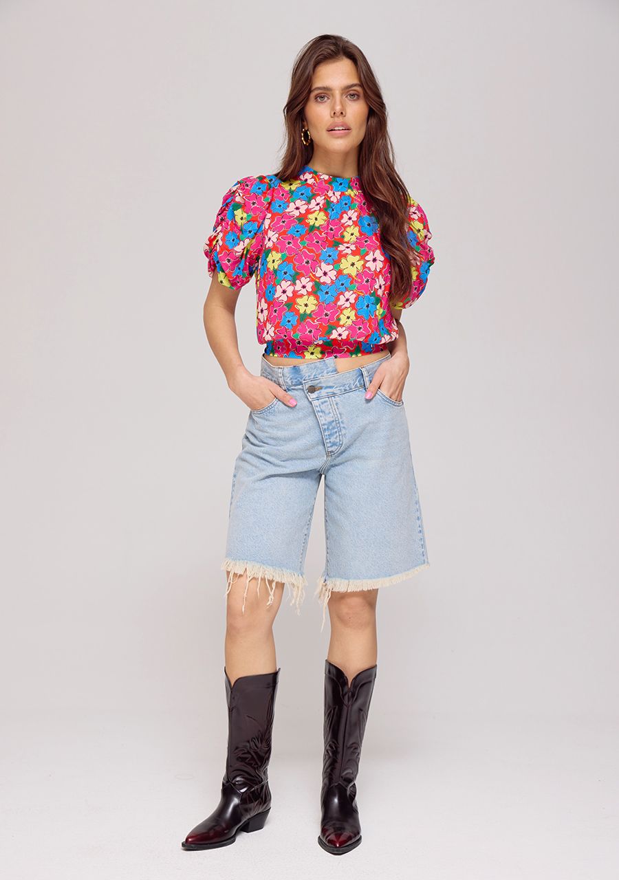 HARPER & YVE | MACEY SS TOP - FLORAL MIX