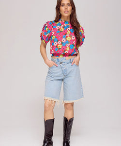 HARPER & YVE | MACEY SS TOP - FLORAL MIX