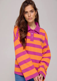 HARPER & YVE | POLLIE JUMPER - STRIPE SPICED ORANGE