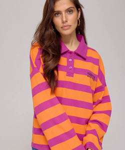 HARPER & YVE | POLLIE JUMPER - STRIPE SPICED ORANGE