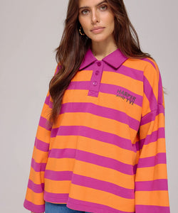 HARPER & YVE | POLLIE JUMPER - STRIPE SPICED ORANGE