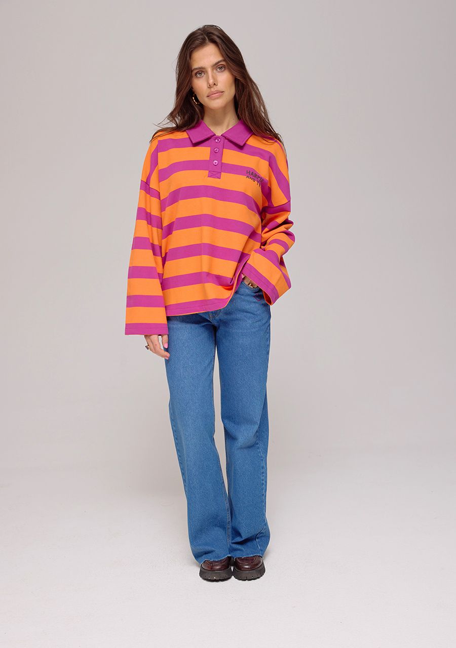 HARPER & YVE | POLLIE JUMPER - STRIPE SPICED ORANGE