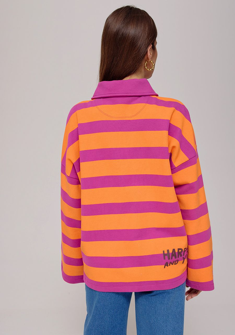 HARPER & YVE | POLLIE JUMPER - STRIPE SPICED ORANGE