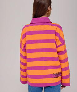 HARPER & YVE | POLLIE JUMPER - STRIPE SPICED ORANGE