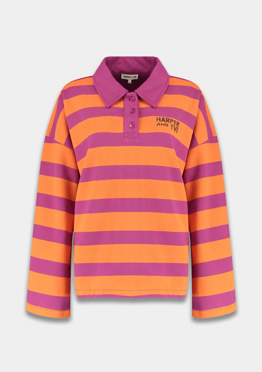 HARPER & YVE | POLLIE JUMPER - STRIPE SPICED ORANGE