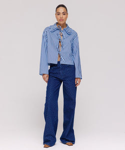 HARPER & YVE | JAMES LS BLOUSE - BLUE STRIPE