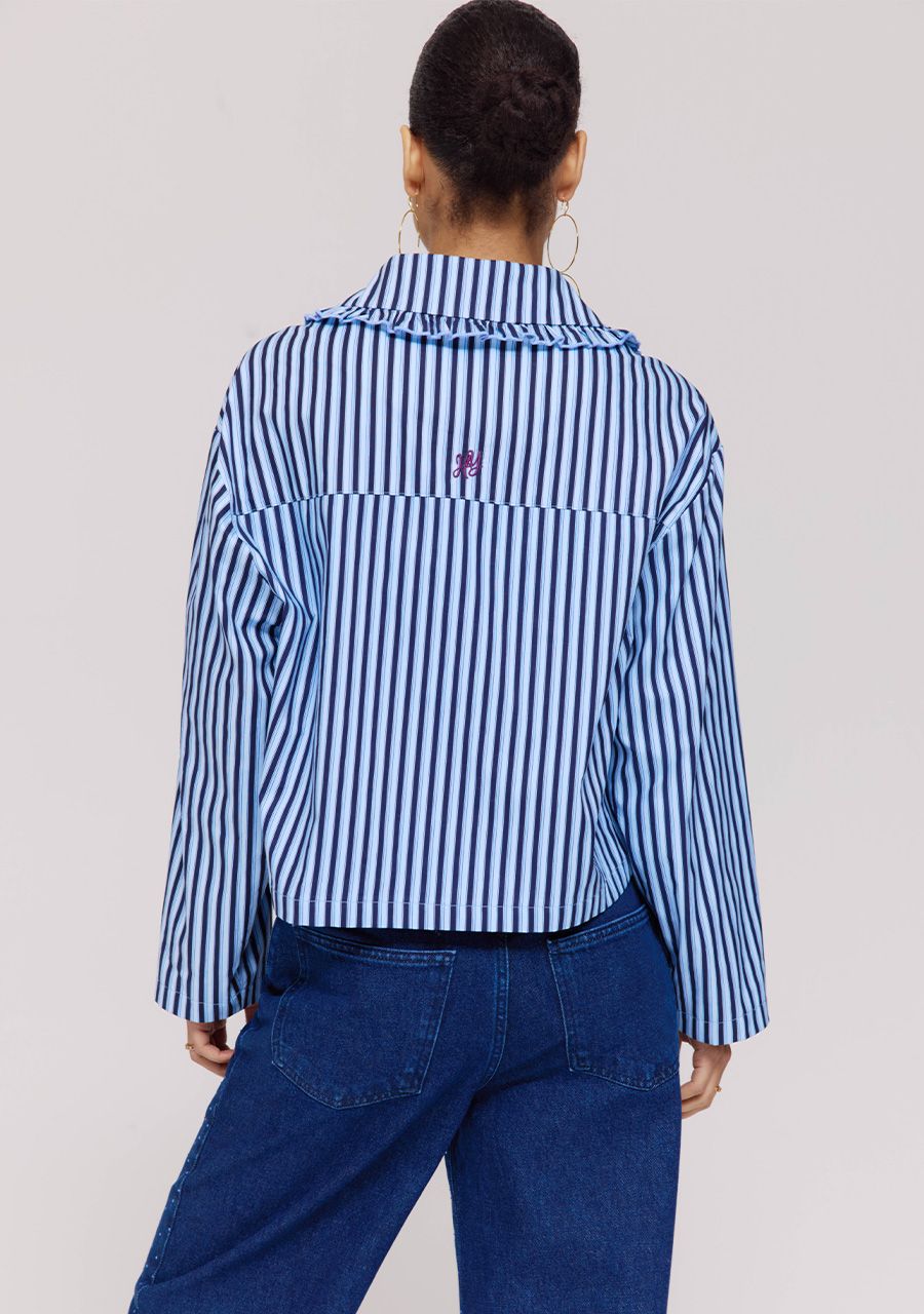HARPER & YVE | JAMES LS BLOUSE - BLUE STRIPE
