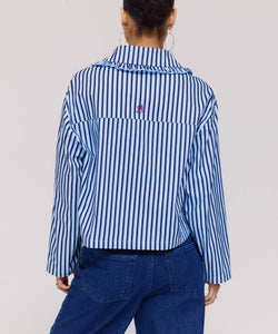 HARPER & YVE | JAMES LS BLOUSE - BLUE STRIPE
