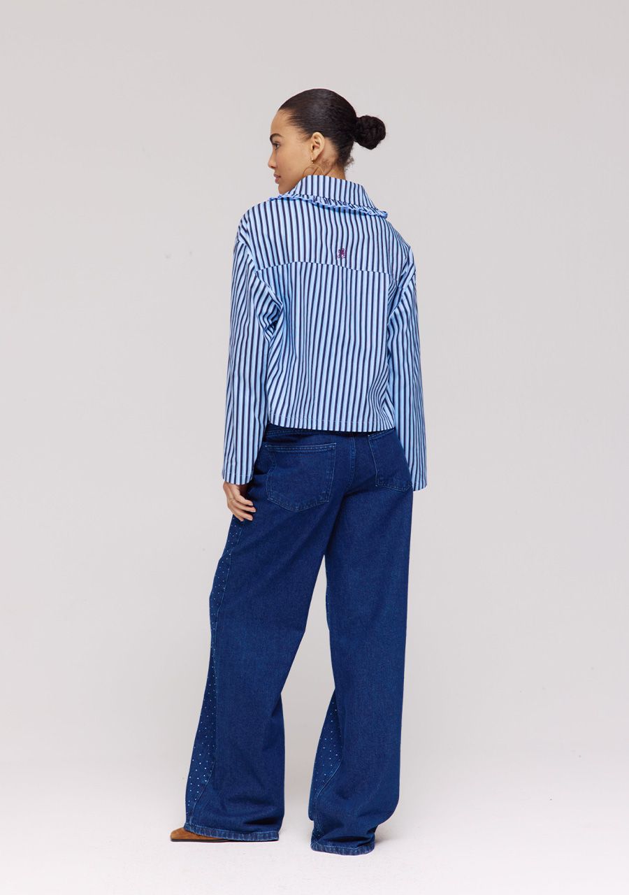 HARPER & YVE | JAMES LS BLOUSE - BLUE STRIPE