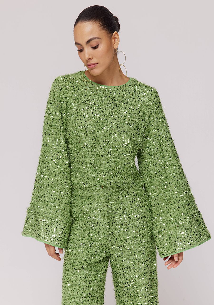 HARPER & YVE | CATH LS TOP - LUCKY GREEN