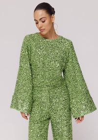 HARPER & YVE | CATH LS TOP - LUCKY GREEN