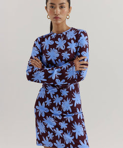 HARPER & YVE | JOLIE LS DRESS - BLUE BLOSSOM