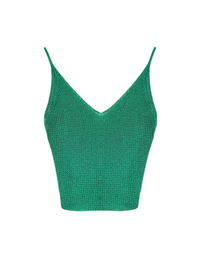HAZEL KNITTED SINGLET - GREEN