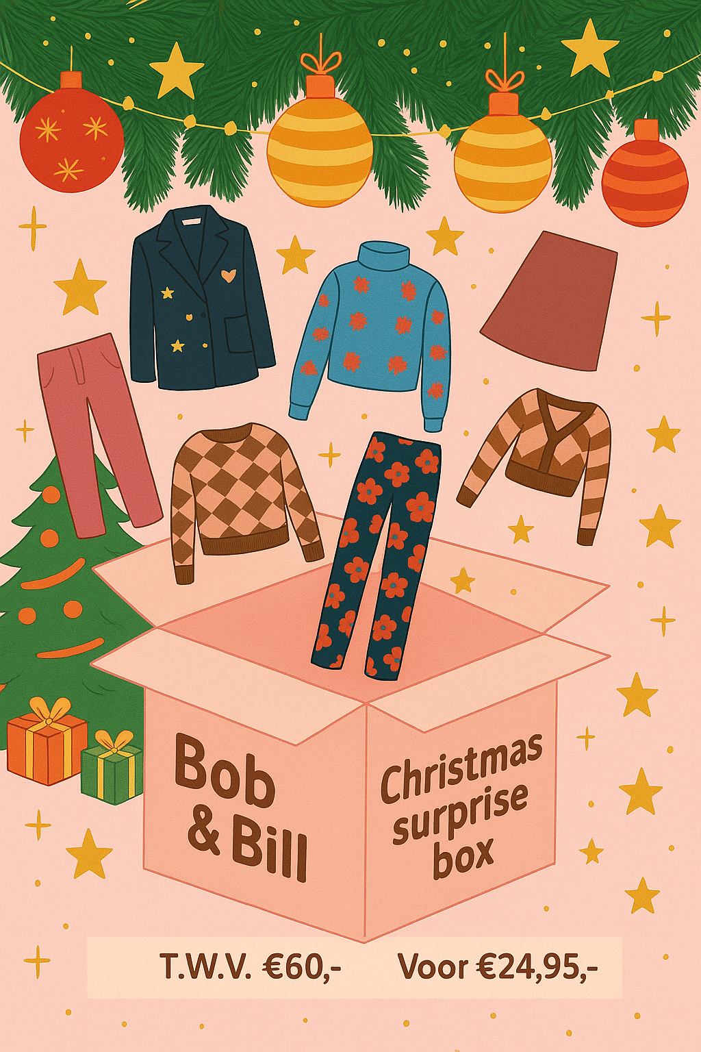 BOB & BILL CHRISTMAS SURPRISE BOX | KLEDING - T.W.V. €60,-