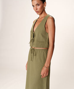 GRACE & MILA | ROUSSE SKIRT - GREEN